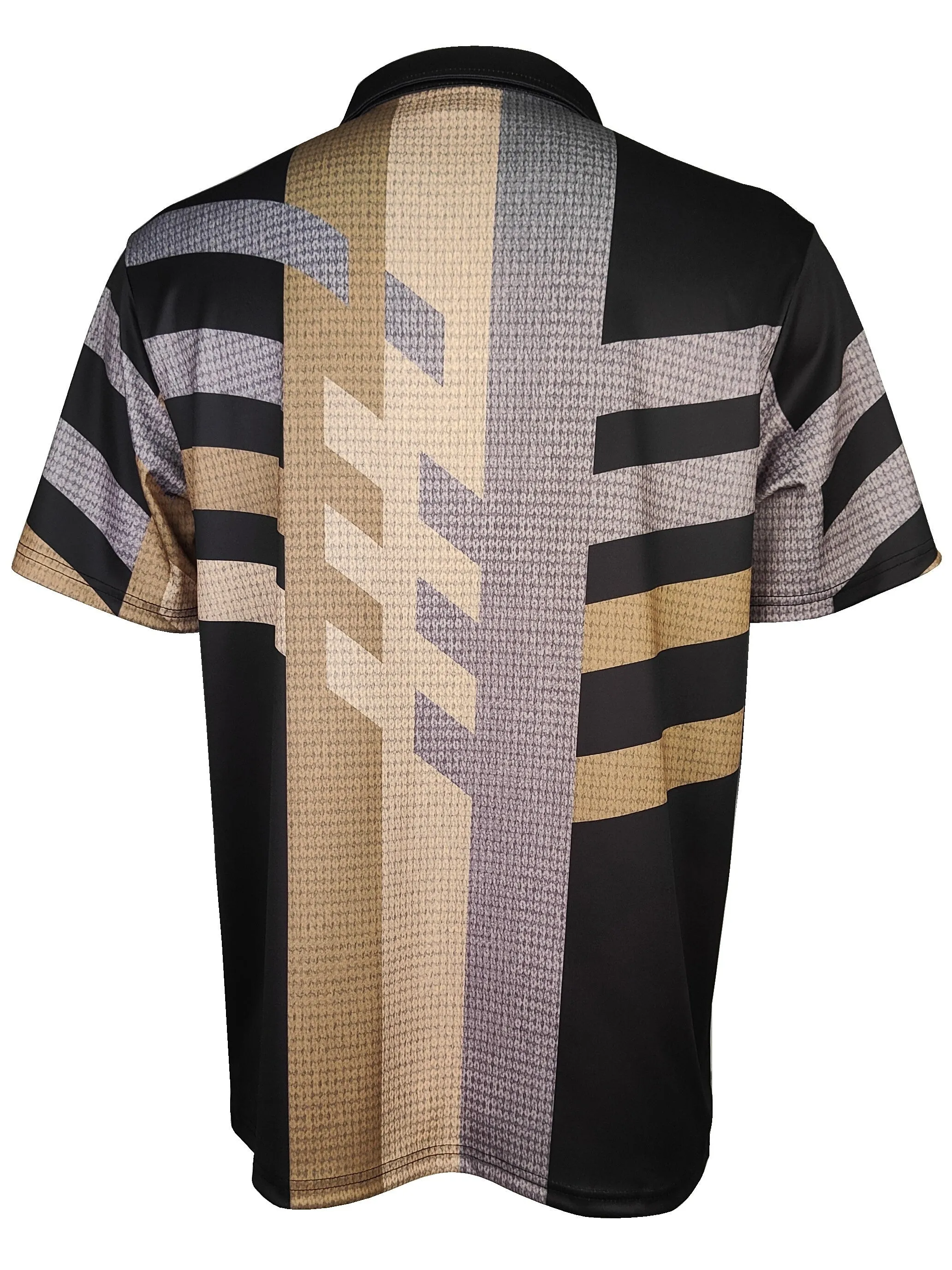 Modern Color-Blocked Men's Short Sleeve Shirt with Zipper