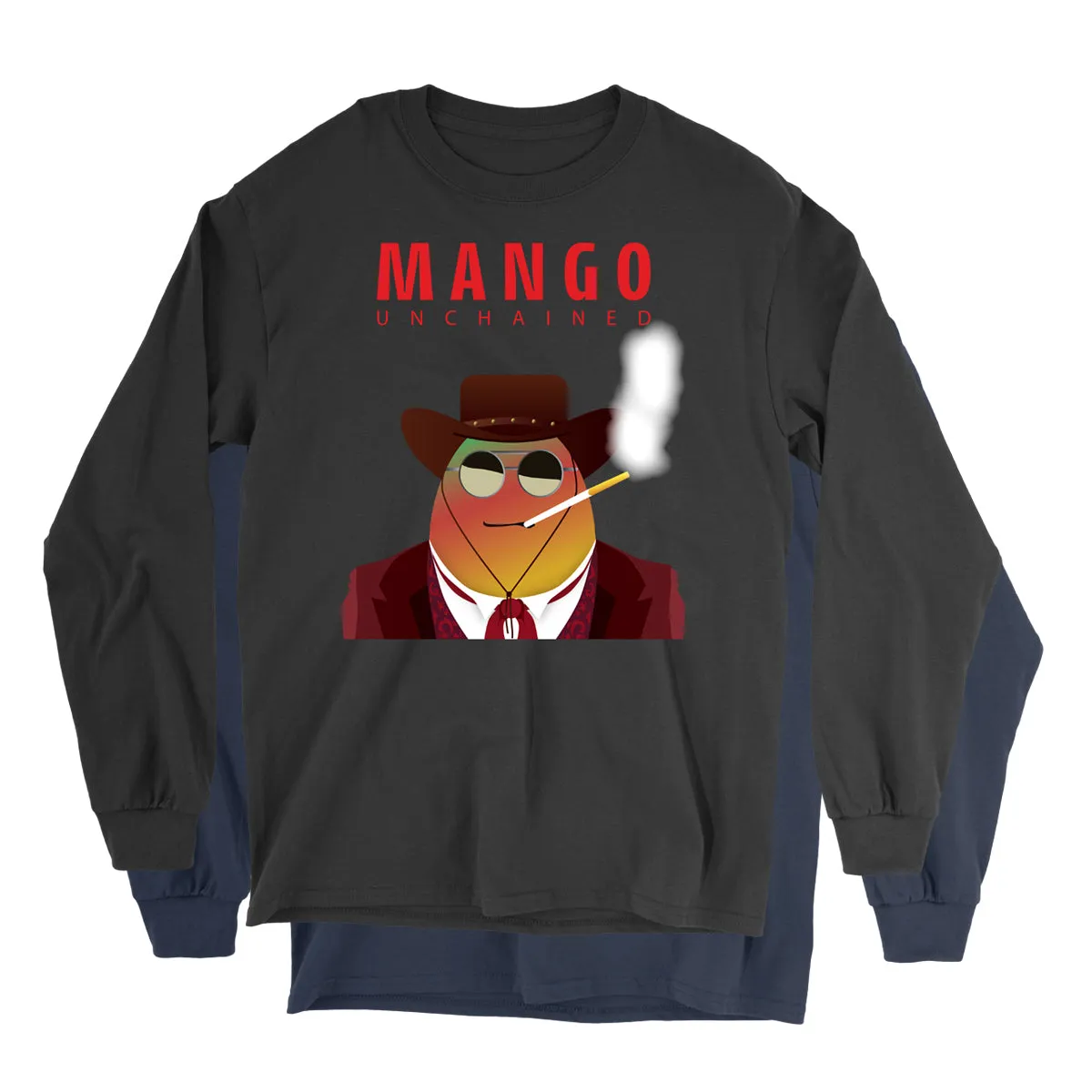 Movie The Food™ "Mango Unchained" Long Sleeve T-Shirt