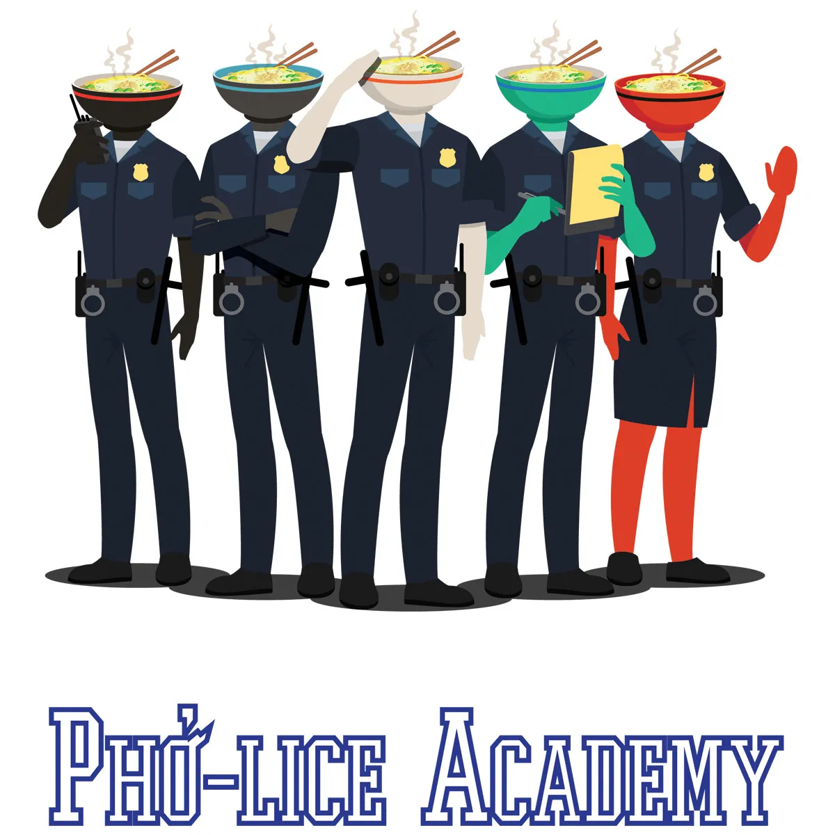 Movie The Food™ "Pho-lice Academy" Long Sleeve T-Shirt
