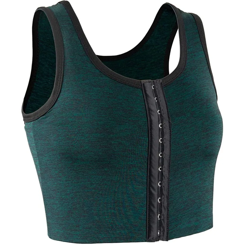 MRIMIN FTM 3 Rows Central Clasp Chest Binder Tank Top For Tomboy Transgender-MRB04