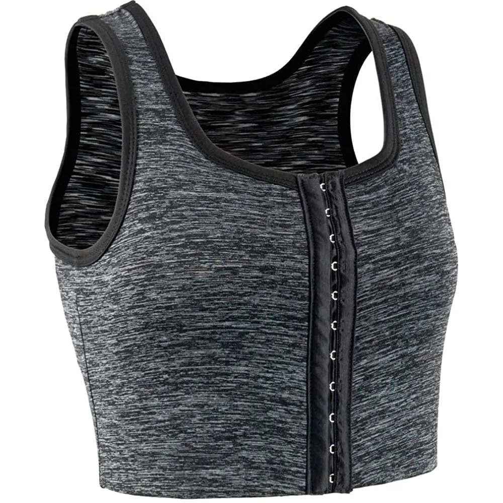 MRIMIN FTM 3 Rows Central Clasp Chest Binder Tank Top For Tomboy Transgender-MRB04