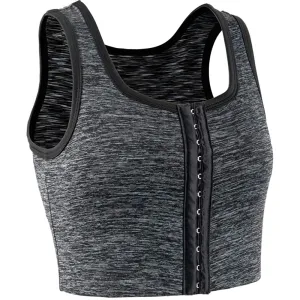 MRIMIN FTM 3 Rows Central Clasp Chest Binder Tank Top For Tomboy Transgender-MRB04