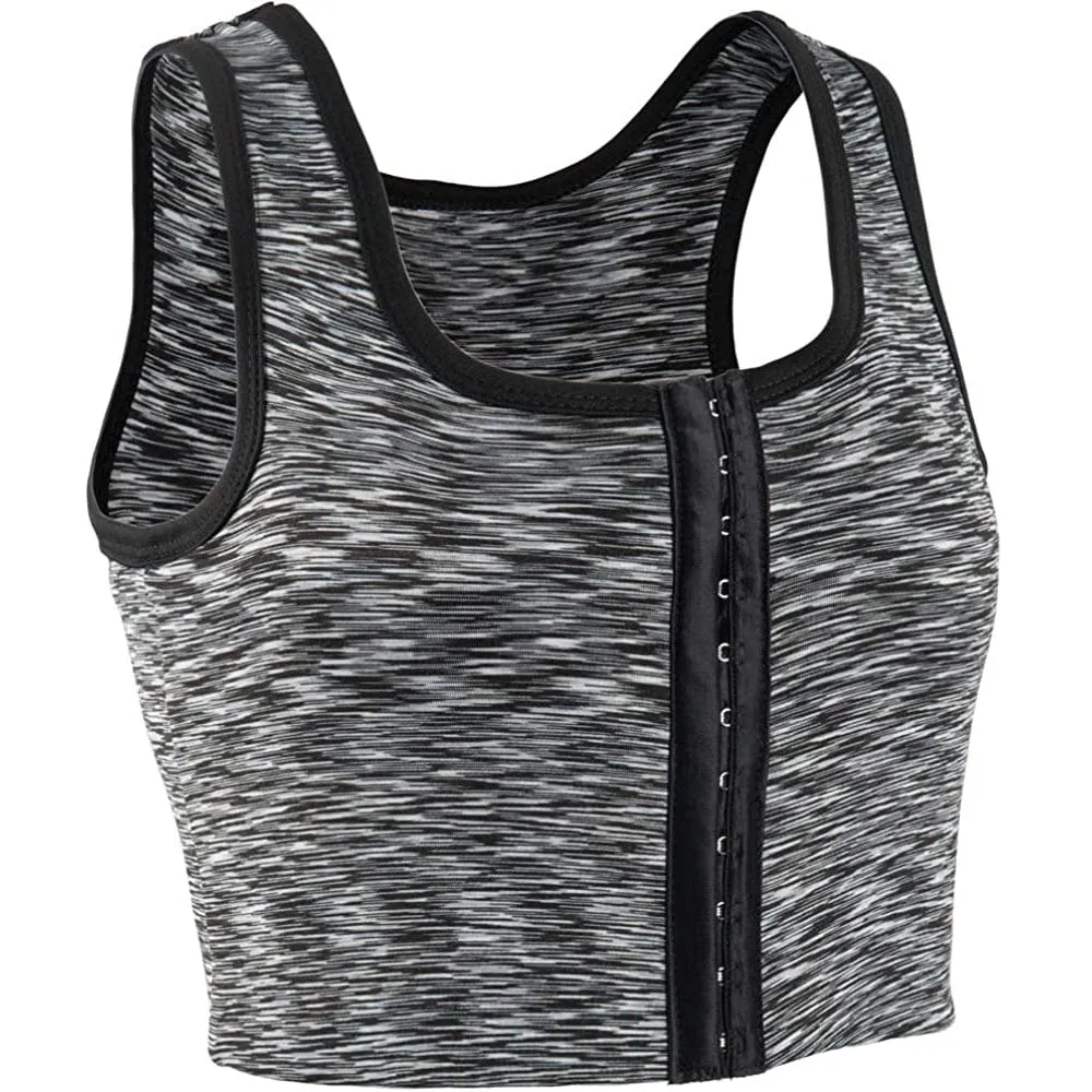 MRIMIN FTM 3 Rows Central Clasp Chest Binder Tank Top For Tomboy Transgender-MRB04