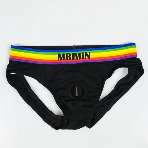MRIMIN FTM Packer Wear Gear Rainbow Sports Briefs Strap-On Harness Underwear For Lesbian Transgender -UD09