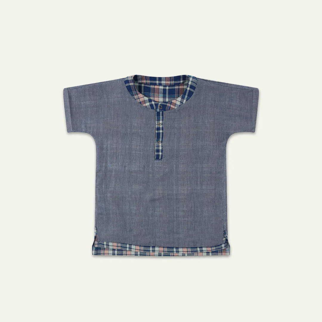 Multicoloured Check Print T-Shirt