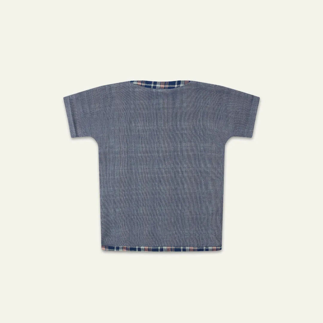 Multicoloured Check Print T-Shirt