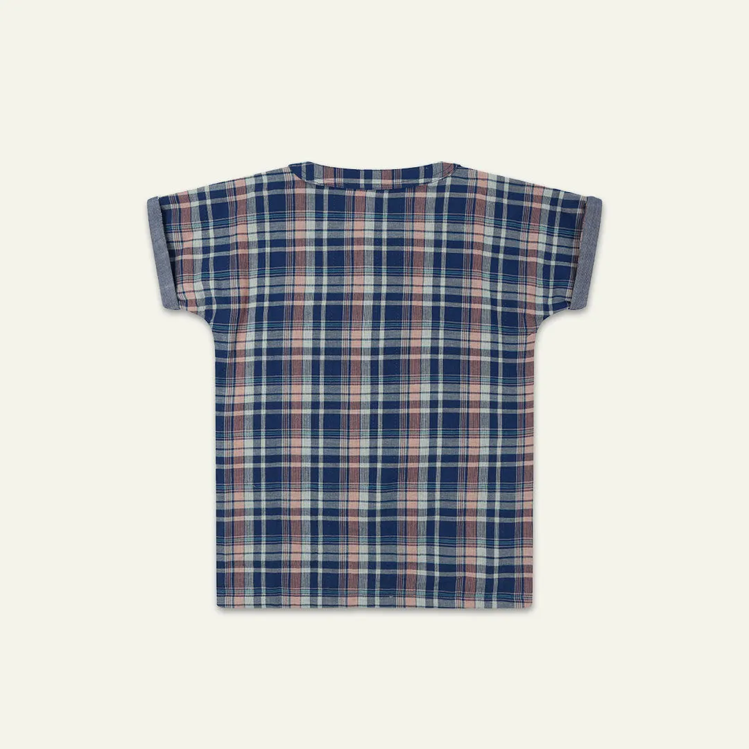 Multicoloured Check Print T-Shirt