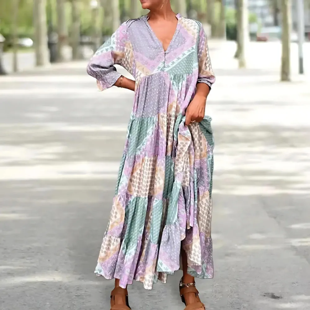 Nadine - Elegant Printed Dress