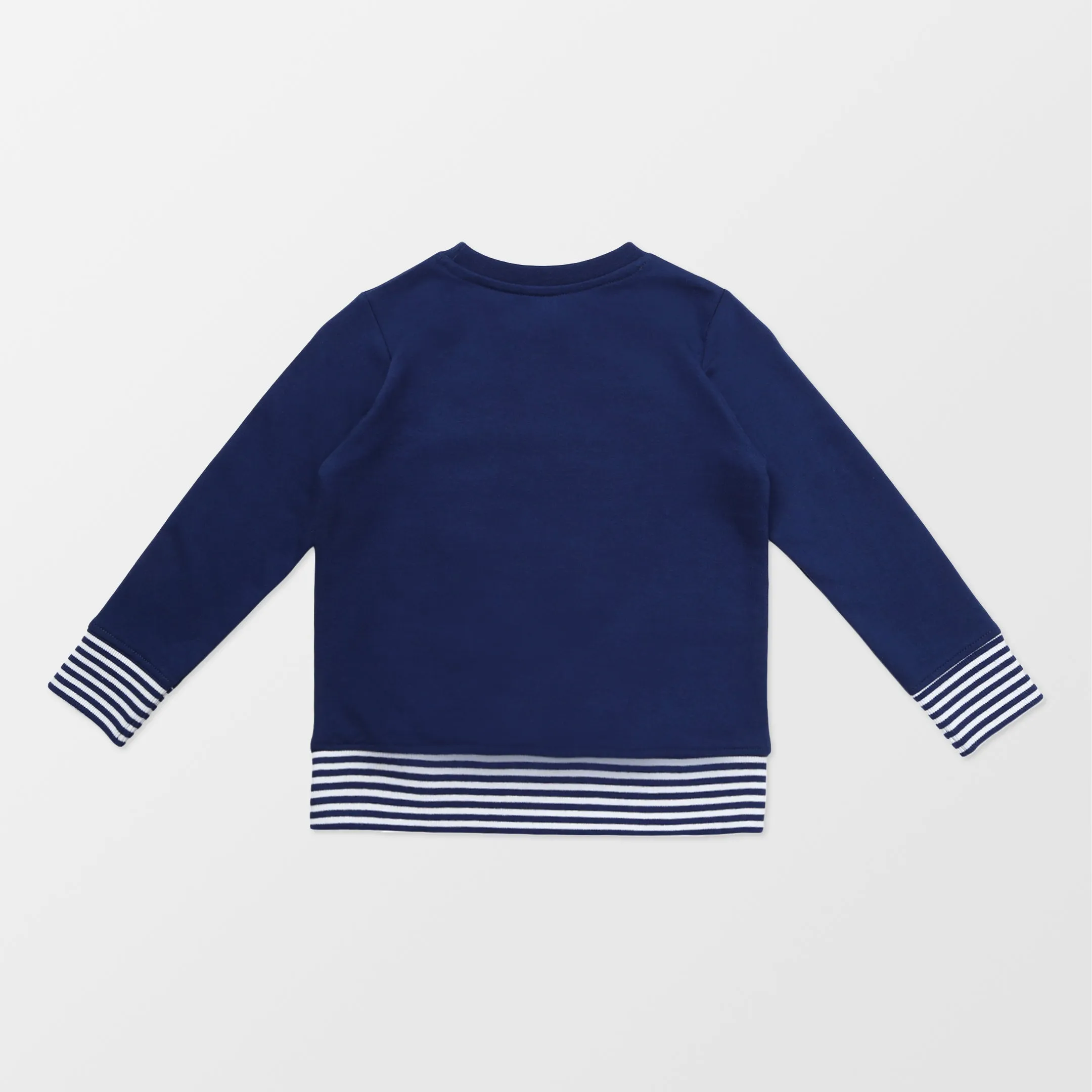Navy Stay Wild Slogan Print Sweatshirt