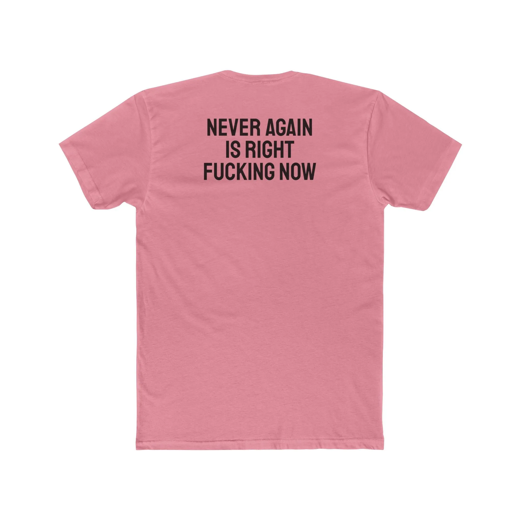 Never Again Is Right Fucking Now - Unisex Cotton Crew Tee