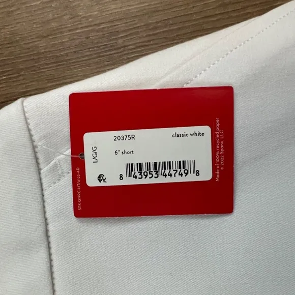 NEW Spanx On the Go Ultimate Opacity Classic White Shorts