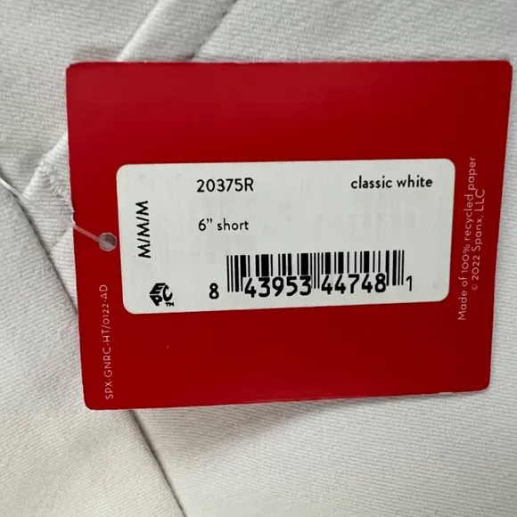 NEW Spanx On the Go Ultimate Opacity Classic White Shorts