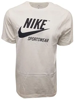 Nike Men Futura Sportswear Logo T-Shirt (XX-Large, White)