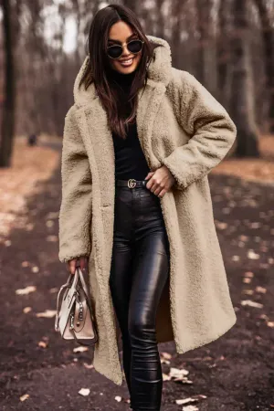 Nina Long Teddy Coat - Trendy Winter Comfort & Luxury Wool Blend
