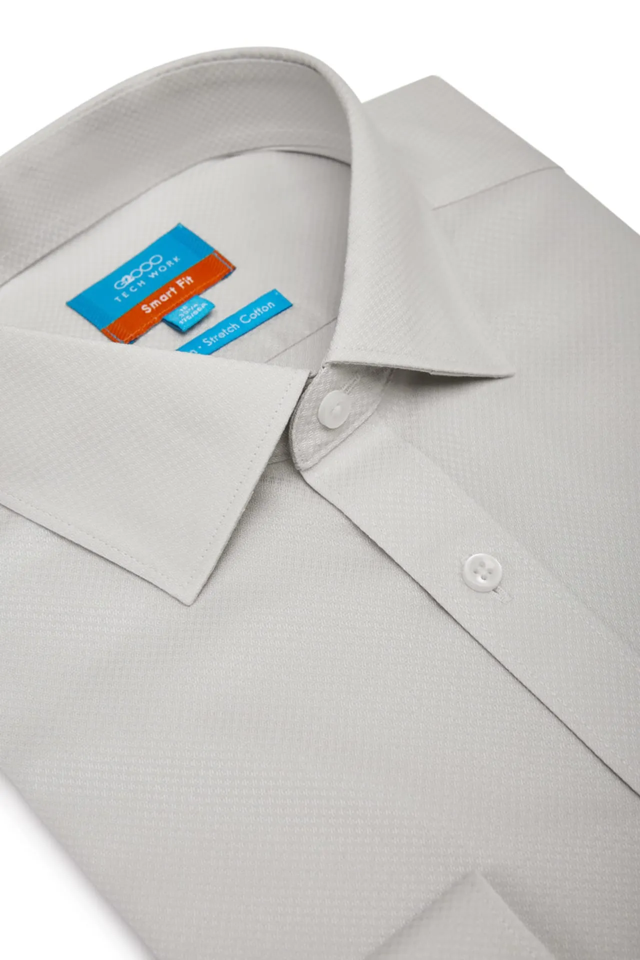Non-Iron Cotton Stretch Smart Fit Texture Shirt