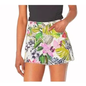 NWT Guess Claudia Shorts in Island Fancy, Raw Hem