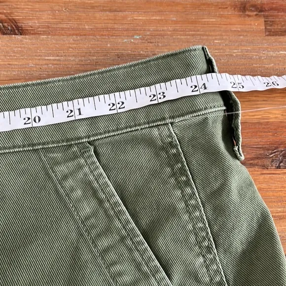 NWT Madewell Perfect Military Cotton Twill Shorts Size 24W Palm Tree