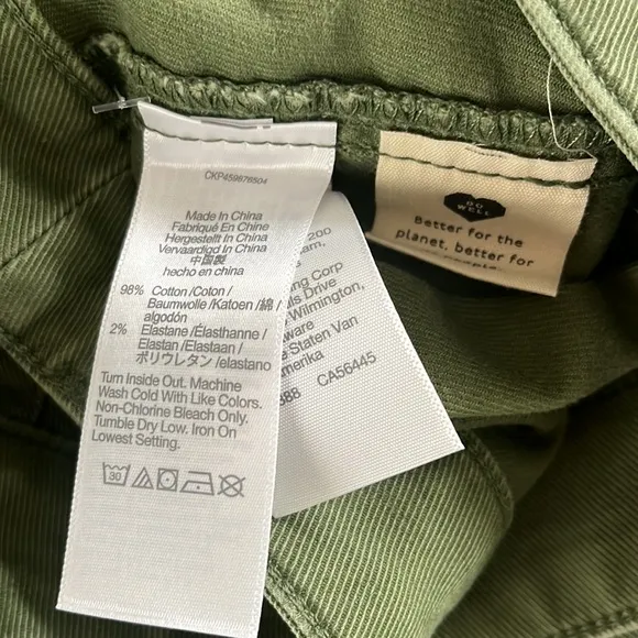 NWT Madewell Perfect Military Cotton Twill Shorts Size 24W Palm Tree