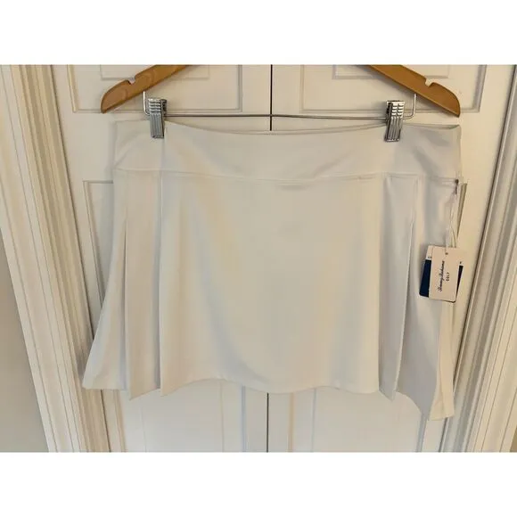 NWT Tommy Bahama White Side Pleated Golf/Athletic Skirt