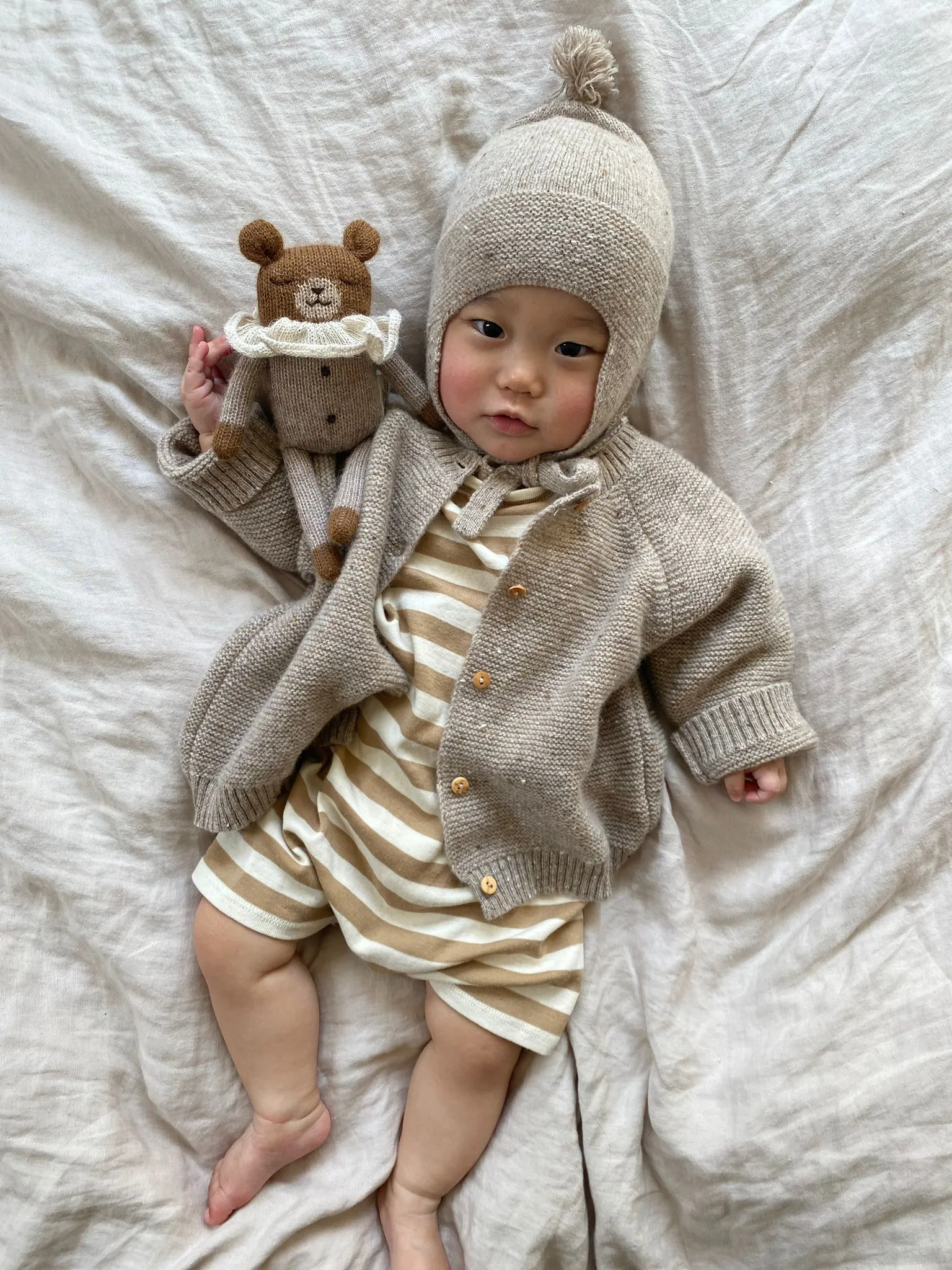 Oatmeal Wool Cardigan