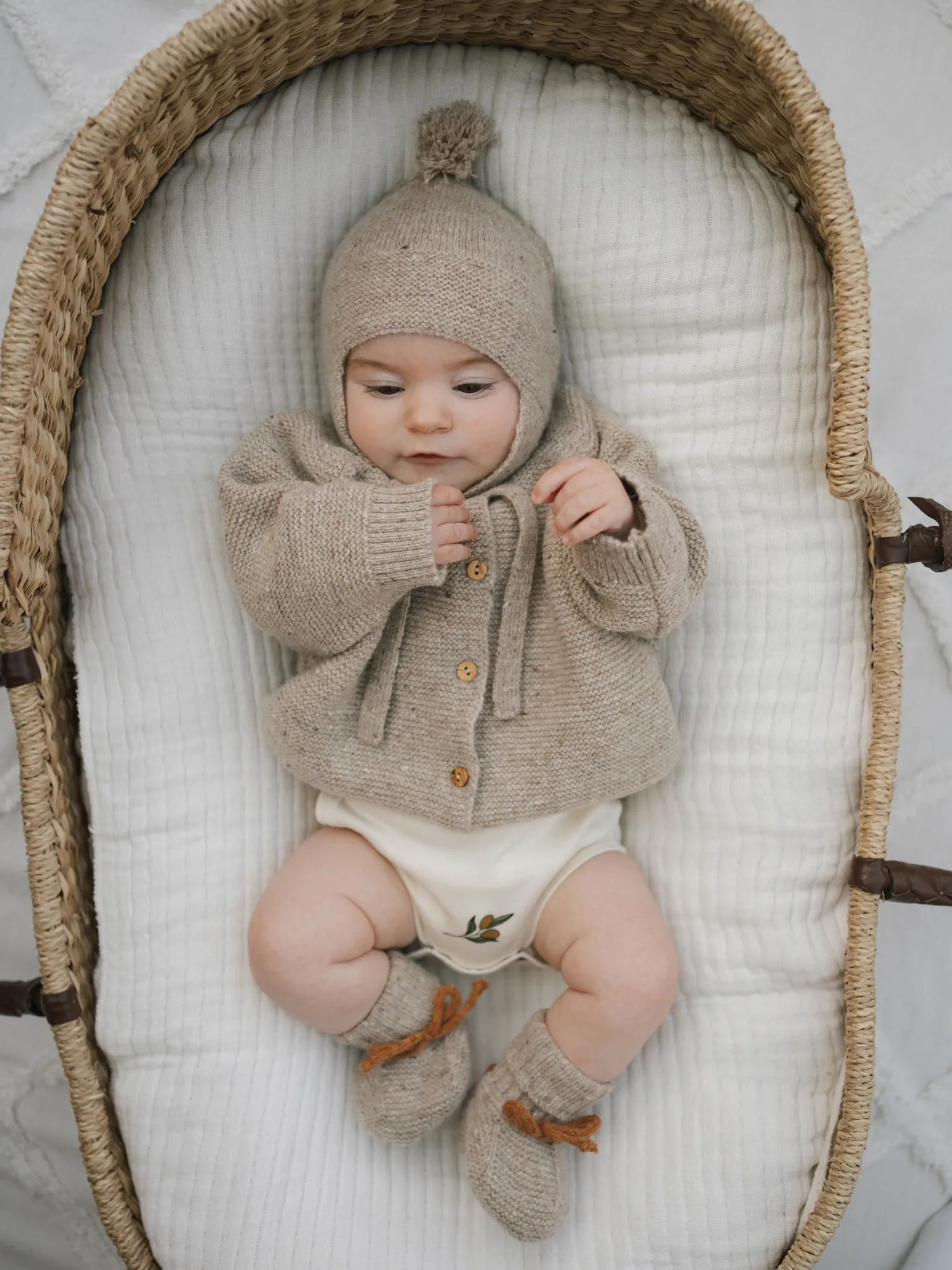Oatmeal Wool Cardigan