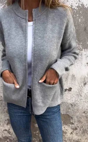 ODILE | Cotton Zip-Up Cardigan