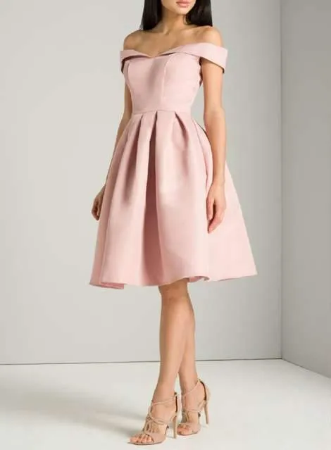 Off Shoulder Pink Cheap 2018 Homecoming Dresses Under 100, BDY0215