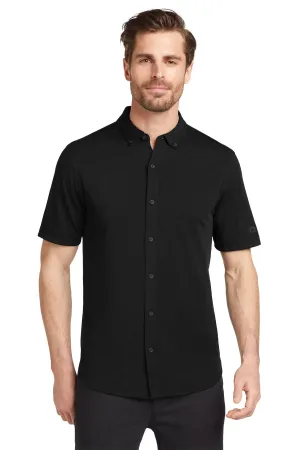 OGIO  Gravitate Full-Button Polo. OG141 Blacktop
