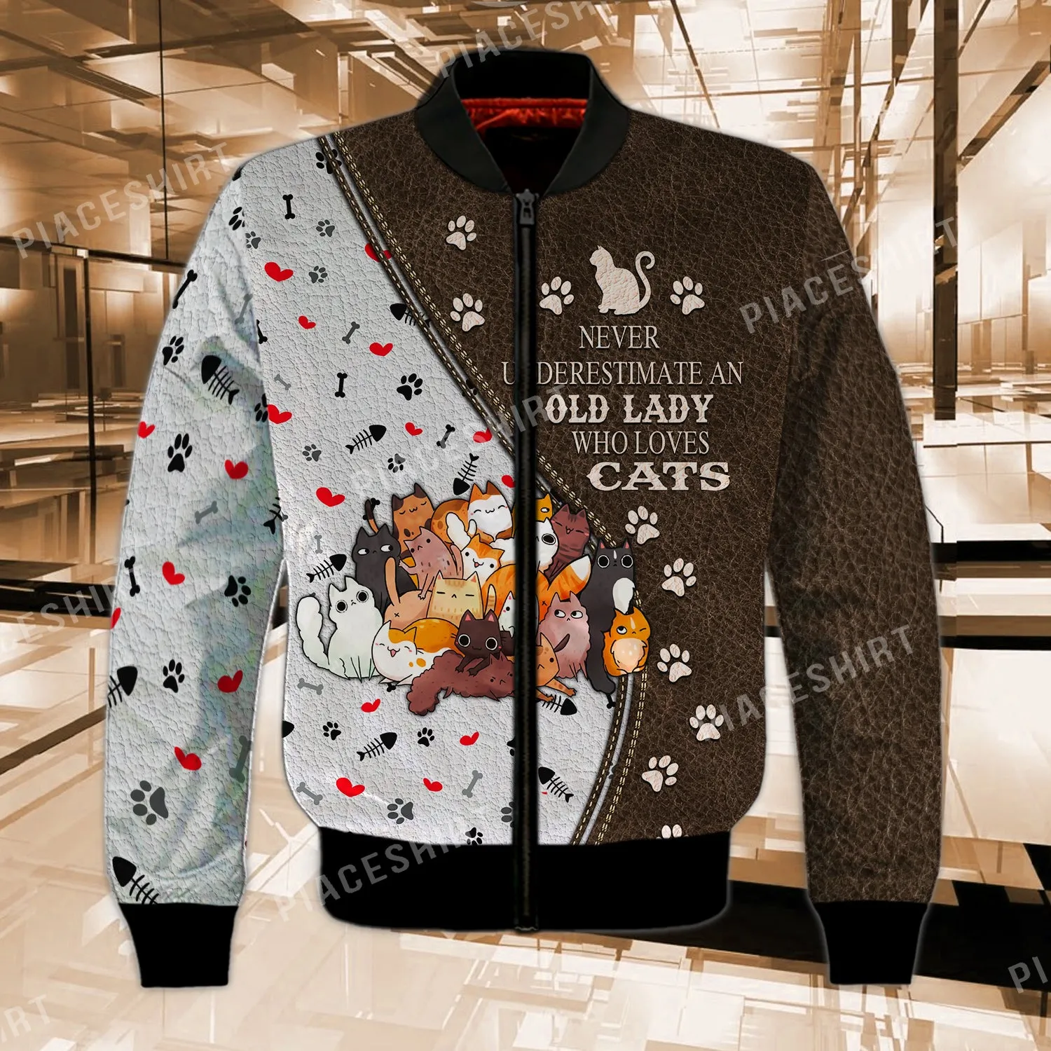 Old Lady Who Love Cats 3D Full Print Shirts