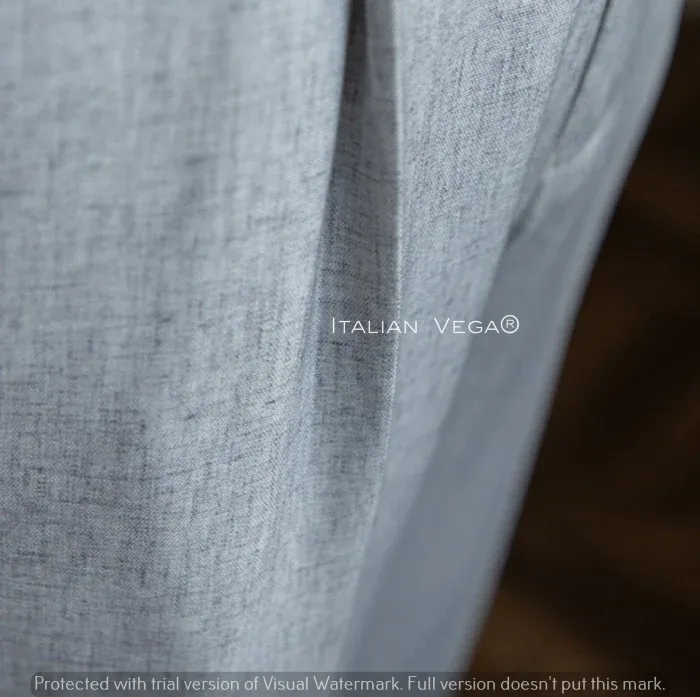 Old Money Powder Blue Shirt with Ash Grey Signature Buttoned Gurkha Pant by ITALIAN VEGA®