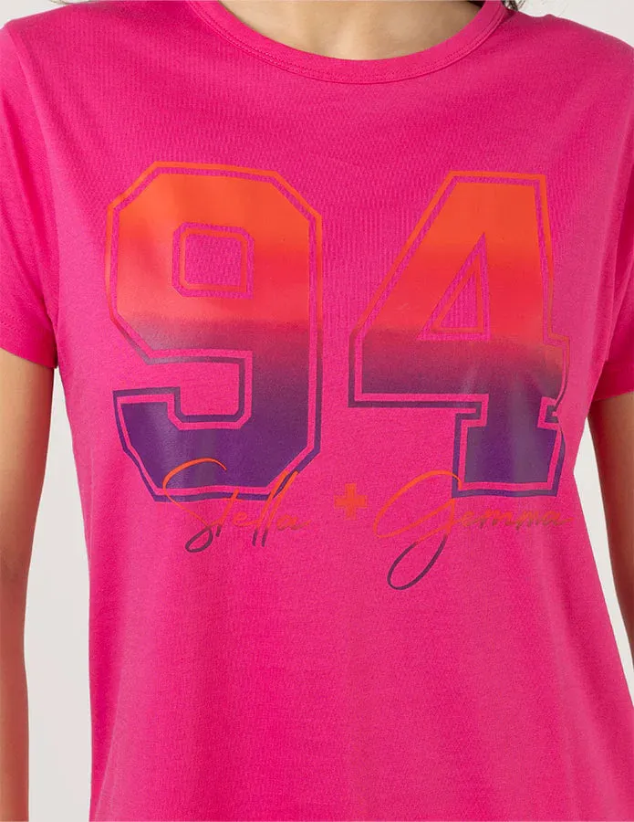 OMBRE VARSITY TEE