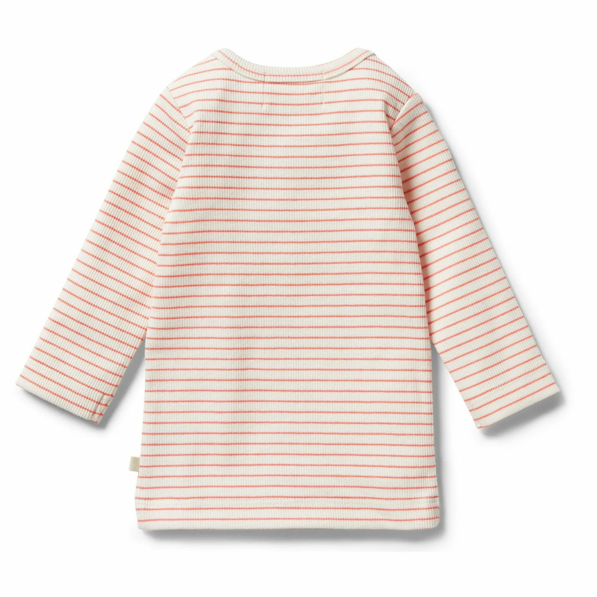 Organic Stripe Rib Top - Coral
