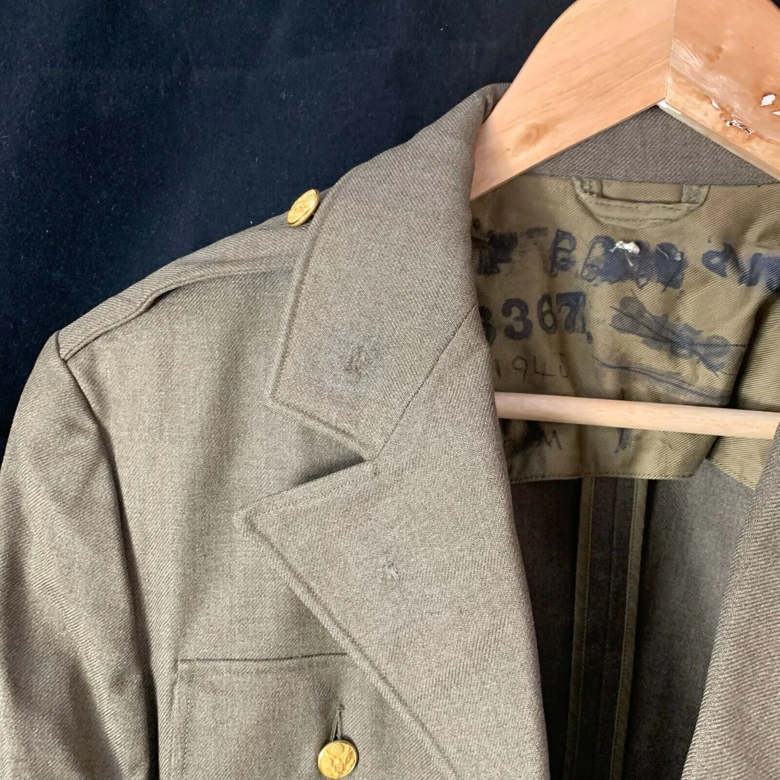 Original WW2 US Army Class A Dress Jacket 1940 - Private Ryan Prop - 38" Large