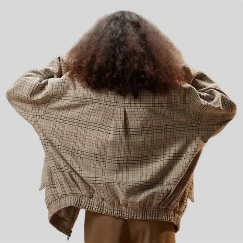 Original Y2K Checked Jacket in Soft Polyester