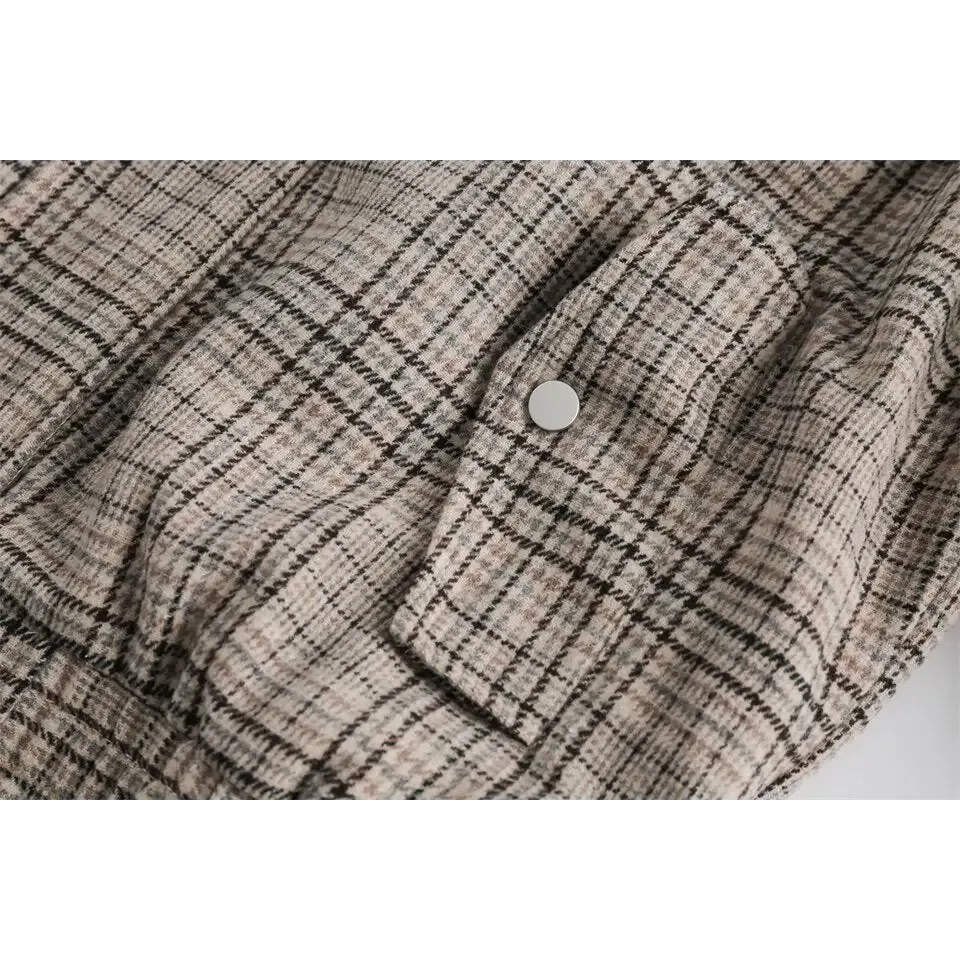 Original Y2K Checked Jacket in Soft Polyester