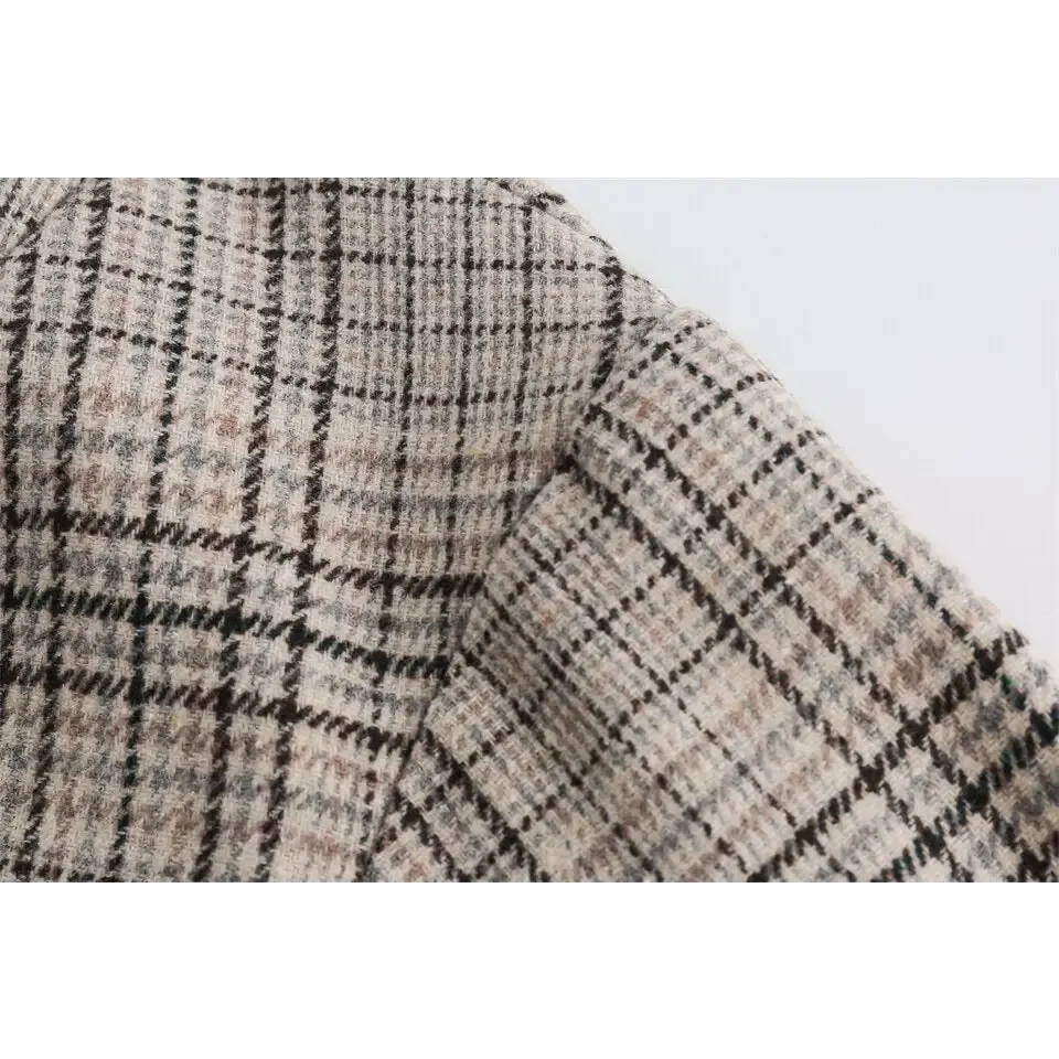 Original Y2K Checked Jacket in Soft Polyester