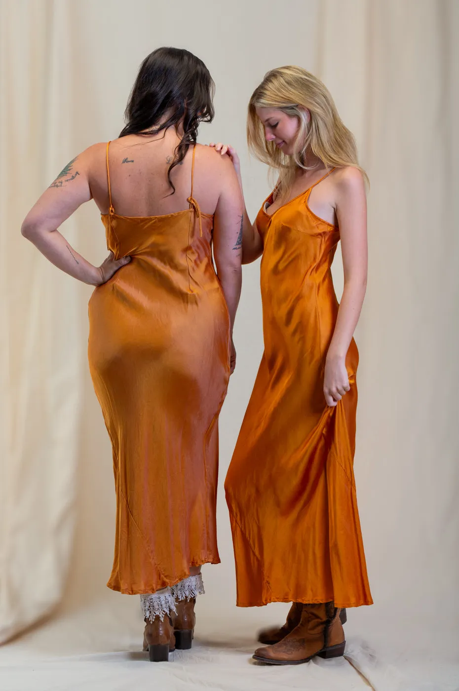 Otomo Silk Slip Maxi Gold