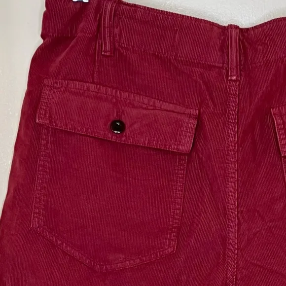 Outerknown Corduroy Shorts, Organic Cotton, Raspberry Size 33