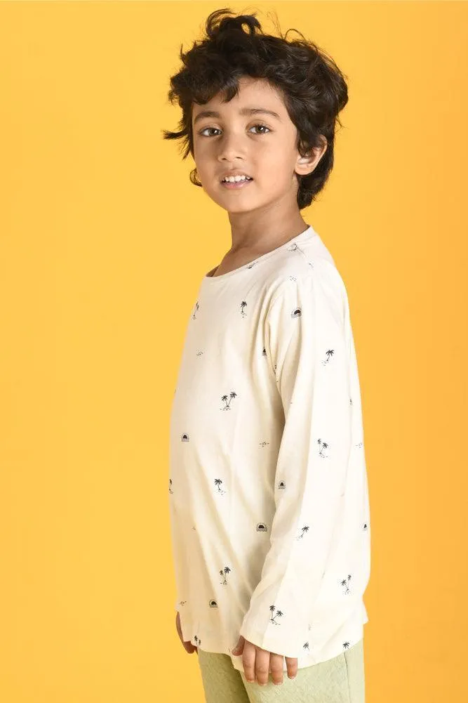 PALM SHORT SLEEVES TSHIRT - WHITE