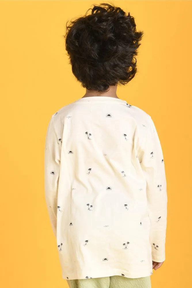 PALM SHORT SLEEVES TSHIRT - WHITE
