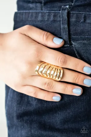 Paparazzi Sound Waves - Gold Ring