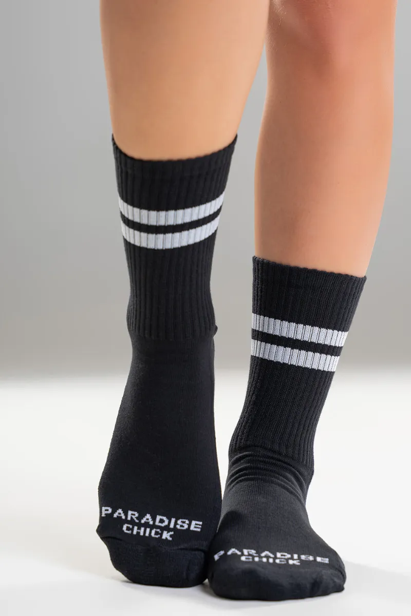 Paradise Chick Supreme Pole Dance Socks - Black