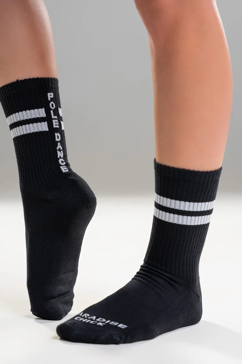 Paradise Chick Supreme Pole Dance Socks - Black