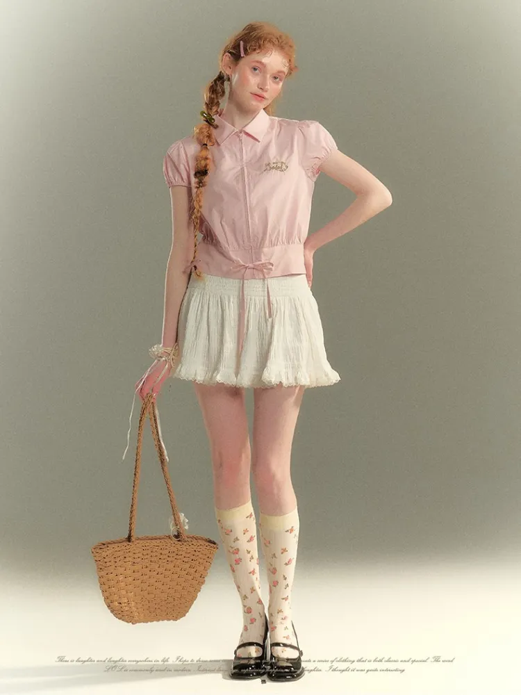 Pastel Garden Embroidered Blouse