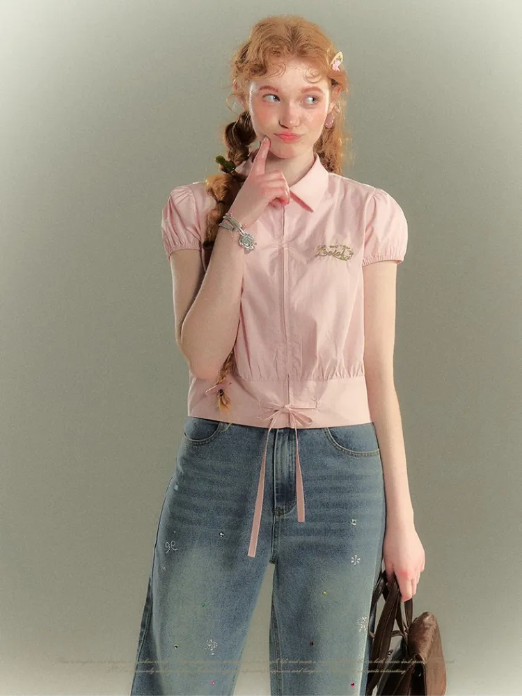 Pastel Garden Embroidered Blouse