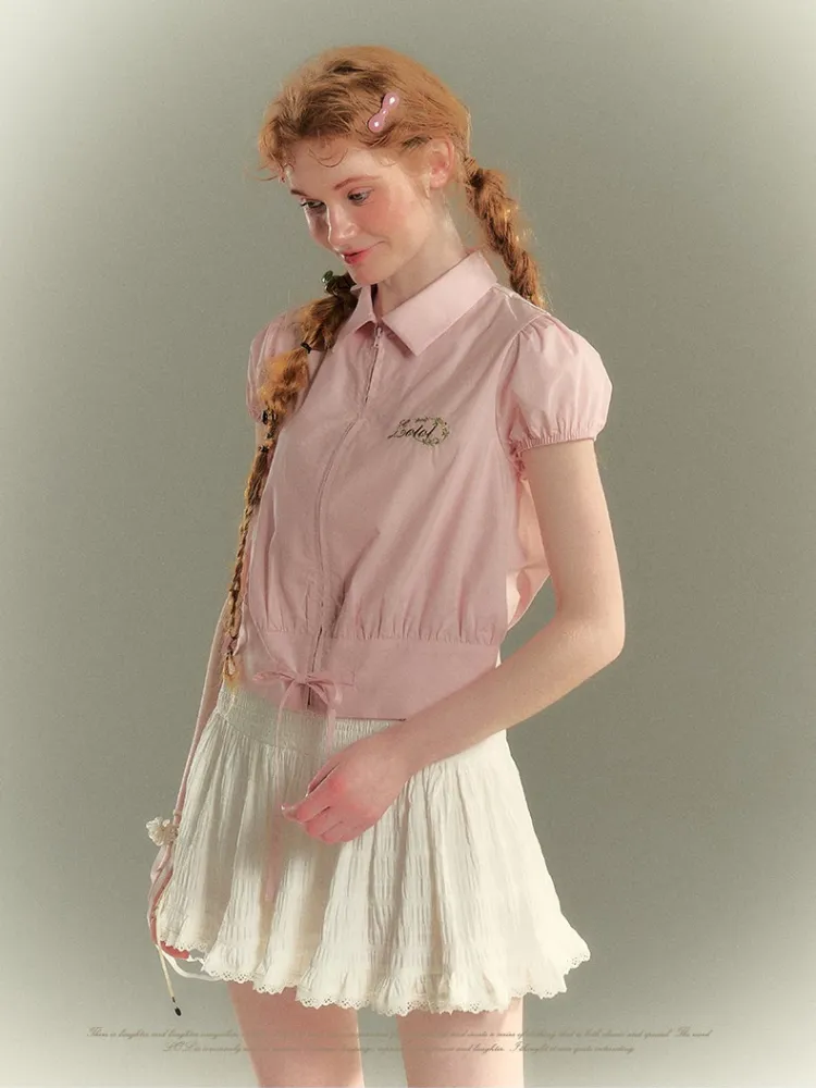 Pastel Garden Embroidered Blouse