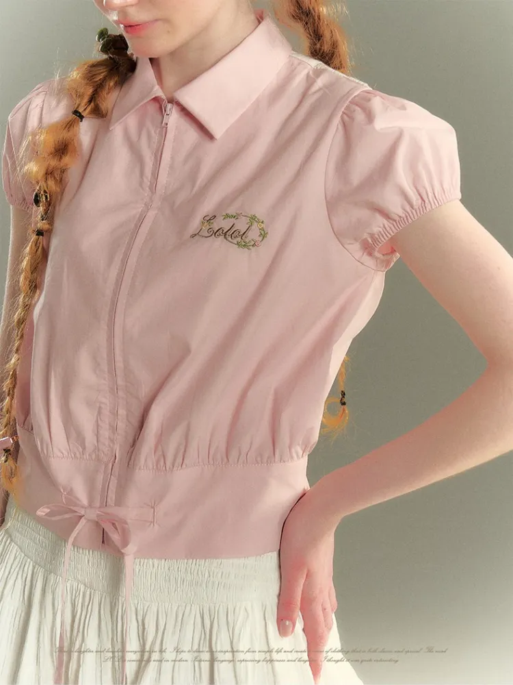 Pastel Garden Embroidered Blouse