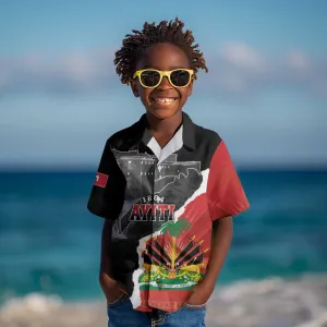 Personalized Haiti First Black Republic 1804 Kid Hawaiian Shirt Ayiti Citadel Laferriere LT7
