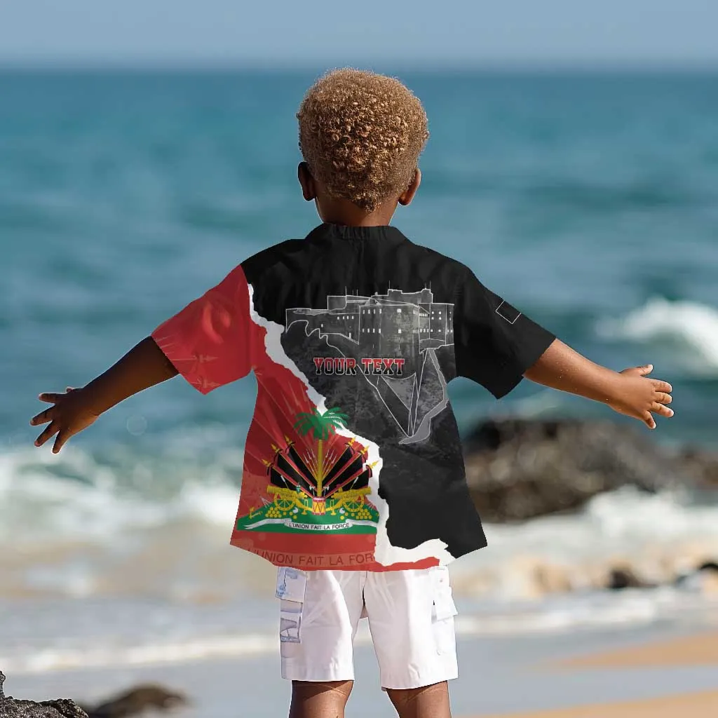 Personalized Haiti First Black Republic 1804 Kid Hawaiian Shirt Ayiti Citadel Laferriere LT7