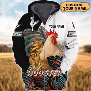 Personalized Rooster 3D All Over Printed Shirts - NTQ